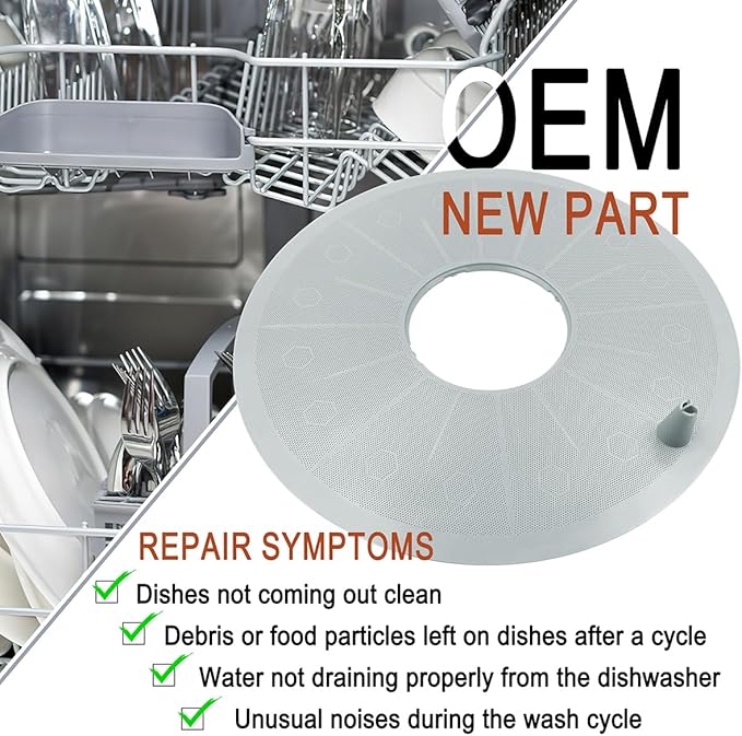 5304506525 Dishwasher Filter Replacement 4456337,AP6036340,PS11770489,EAP11770489 Compatible with Frigidaire Appliance Crosley Kenmore Dishwasher Accessories