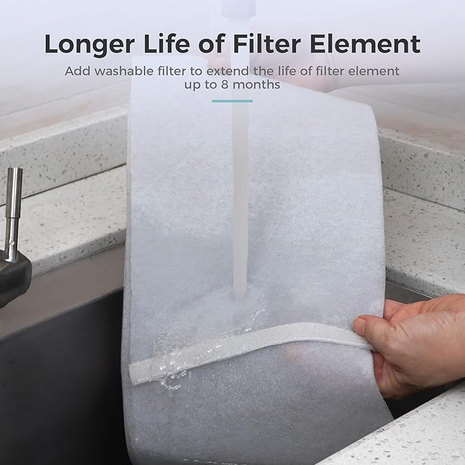 AROEVE Air Purifiers Fan for Home Large Room With 2-In-1 Air Circulator Fan System And Smart WIFI Cover 1980 Sq.Ft Oscillating Air Purifier With Washable Filter For Indoor Whole Home, MK08W-White