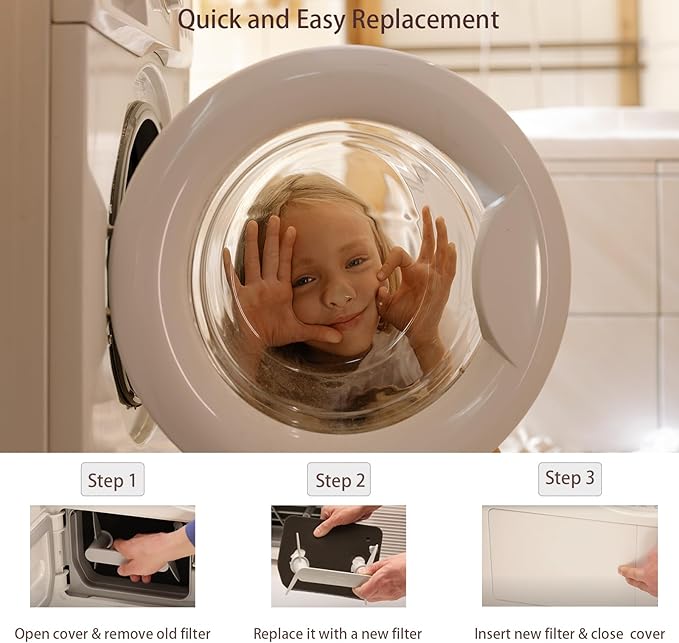 2 Pack 9164761 Miele Dryer Base Filter Replacement for all Miele T1 Heat Pump Tumble Dryers. Foam Filters - Non-Vacuum Compression Packed