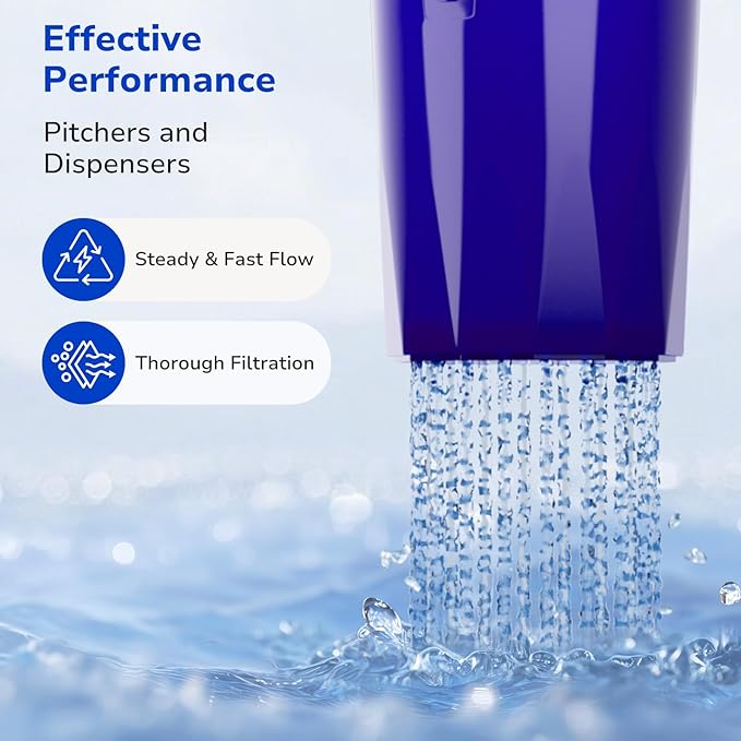 Fil-Fresh 4-Pack Water Filter Replacement for All PUR, PUR Plus Water Pitchers and Dispensers, Replace PPF900Z, NSF Certified, Advanced Version