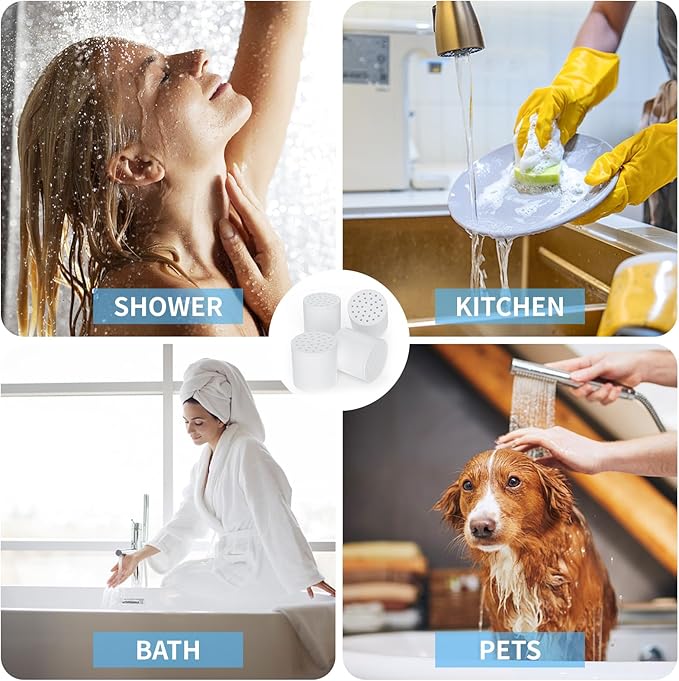 Shower Filter, 20 Stage Replacement Filter Cartridge Hard Water Shower Head Filters, Removes Sediment, Heavy Metals, Iron Other Sediments, Optimizes Water Quality