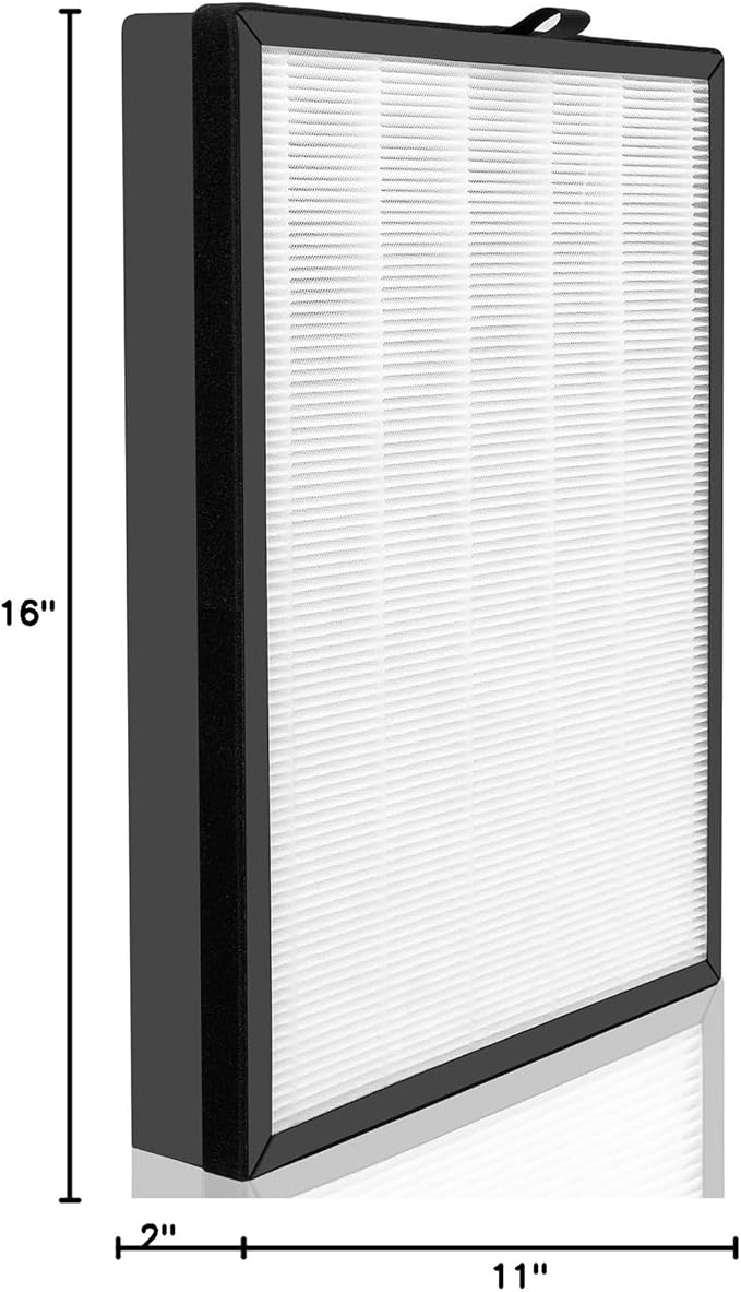 Replacement H14 HEPA Filter Compatible with 400 Air Purifier, 4-Stage Filtration Activated Carbon 3-IN-1 Air Clean 1