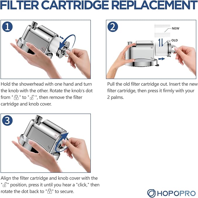 High Flow Filtered Shower Head, HOPOPRO 5 Modes High Pressure Fixed Showerhead with Filter, 2-In-1 Shower Head Filter for Hard Water, Remove 99% Chlorine, Improves Skin Hair Condition (6 Inch Black)