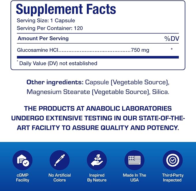 Vegan Glucosamine Joint Health Supplement - Soft Tissue Cartilage Tendon and Ligament Supplement for Enhanced Mobility Comfort & Flexibility - Non-GMO Shellfish Free & Made in The USA - 120 Servings