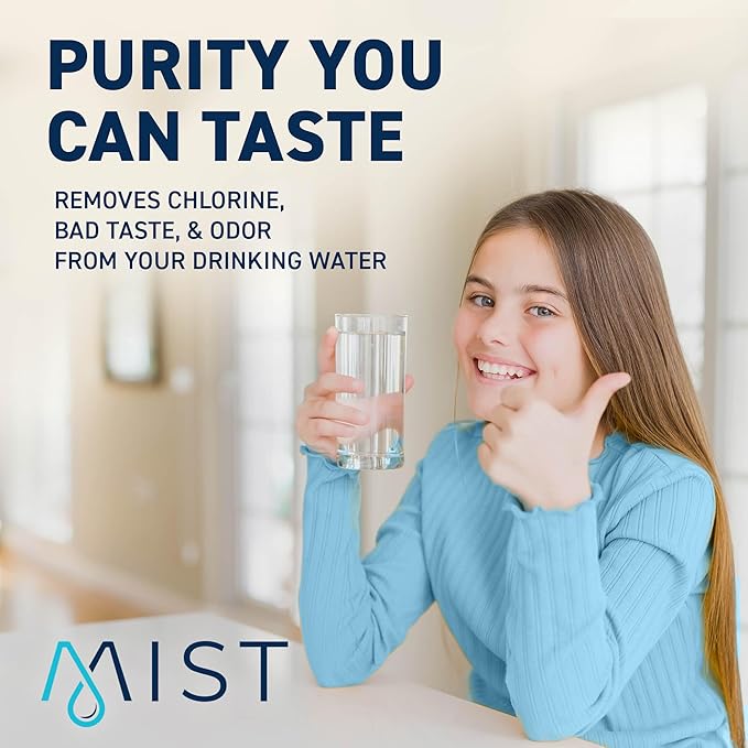 Mist EDR1RXD1 Replacement for Everydrop® Filter 1 – Whirlpool® WHR1RXD1 W10295370A, Kenmore® 46-9081 Refrigerator Water Filter – NSF 42 & 372 Certified