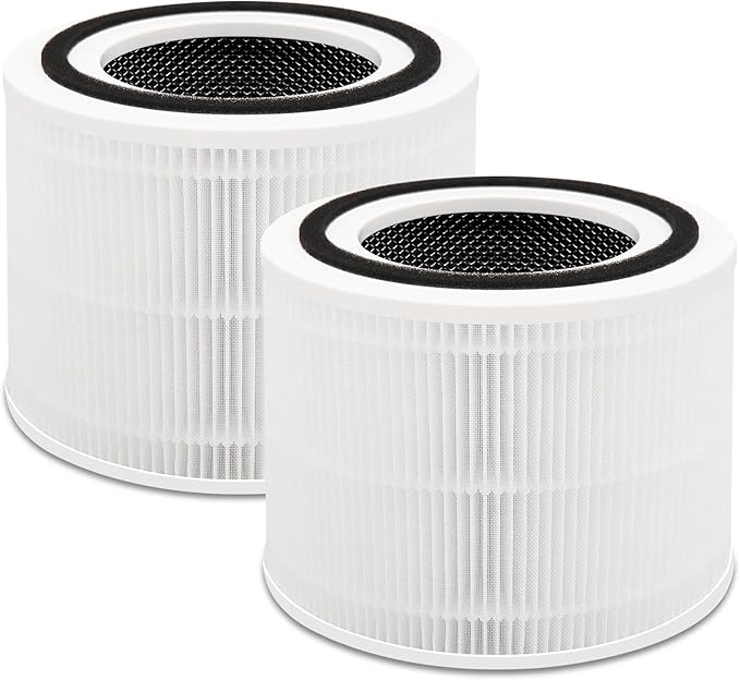 240 Replacement Filter Compatible with Puroair 240 Air Filter, 3-in-1 High Efficienoy Filten with Activated Carbon Filter for 99.97% Air Particles, Smoke and Odor, 2 Pack