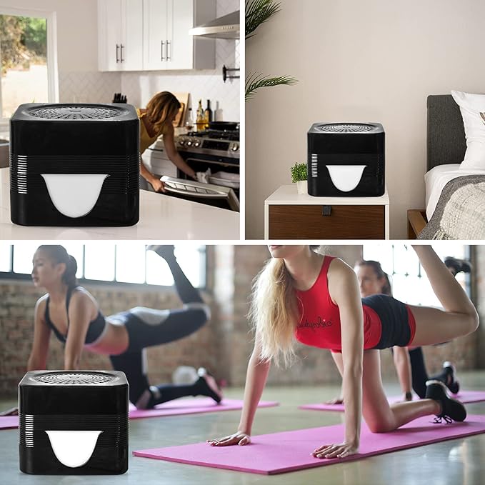 Water-Based Air Purifier Air Washer, Air Revitalizer with Filter Net, Air Fresher with Warm Color LED Night Light, Small Air Cleaner for Home and Office, Aroma Diffuser for Smoke & Pet