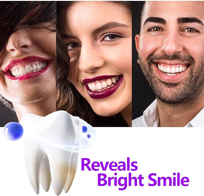 Purple Toothpaste Tabets for Teeth Whitening, Fresh Breath, Remineralizing Travel Toothpaste Tabs, Enamel-Safe, Fluoride & Plastic Free | 30 Count