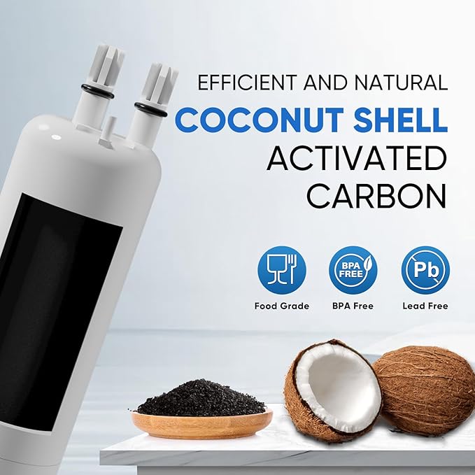 PUREPLUS EDR1RXD1 Replacement for Everydrop® Filter 1, W10295370A, W10295370, EDR1RXD1B, P8RFWB2L, P4RFWB, Kenmore® 46-9081, 46-9930, WD-F38,WRS325SDHZ Refrigerator Water Filter, 2 Pack