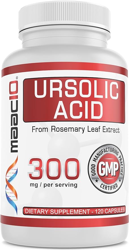MAAC10 Ursolic Acid 300mg - Sourced from Rosemary Extract, AMPK & Sirtuin Activator - Third-Party Lab Tested