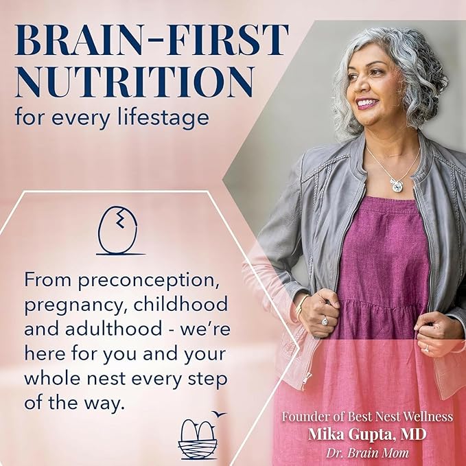 Best Nest Wellness Mama Bird Prenatal DHA - Health Supplement with Omega-3 DHA & EPA - Fish Oil Supplement for Pregnant Women - Supports Fetal Brain & Eye Development - 60 Softgels