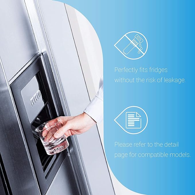 EcoAqua EFF-6005 Replacement for LG® LT500P®, ADQ72910901, 5231JA2002A, Kenmore GEN11042FR-08, 9890, 46-9890 Refrigerator Water Filter