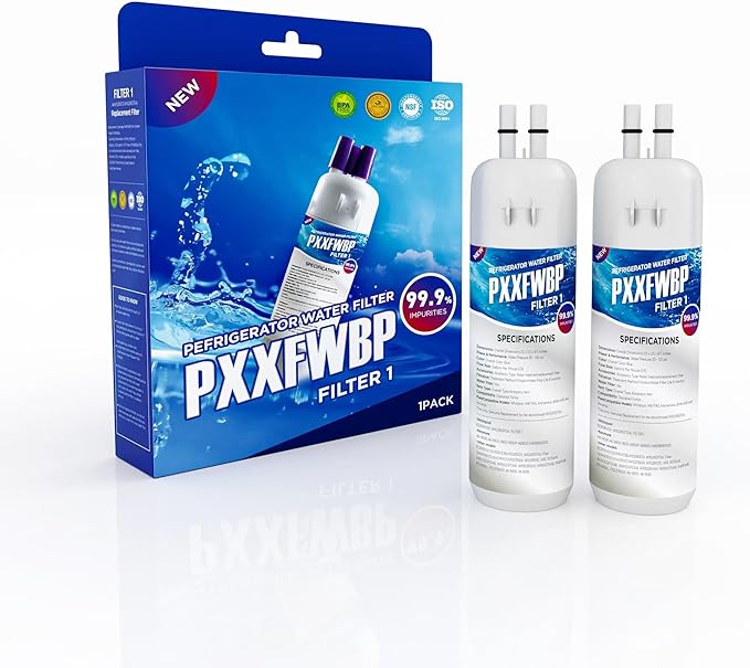 Replacement water filter and EDR1RXD1, Filter 1, EDR1RXD1B, W10295370, WHR1RXD1, KAD1RXD1, P4RFKB2, P8RFWB2L, 46-9930,46-9081 compatible is water filters(2Pack)