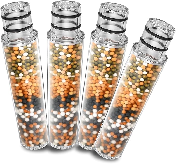 Replacement Filter for Shower Head,Compatible with SR SUN RISE Handheld Shower Head Cartridge,for Hard Water Remove Chlorine and Harmful Substances.(4 Pack)