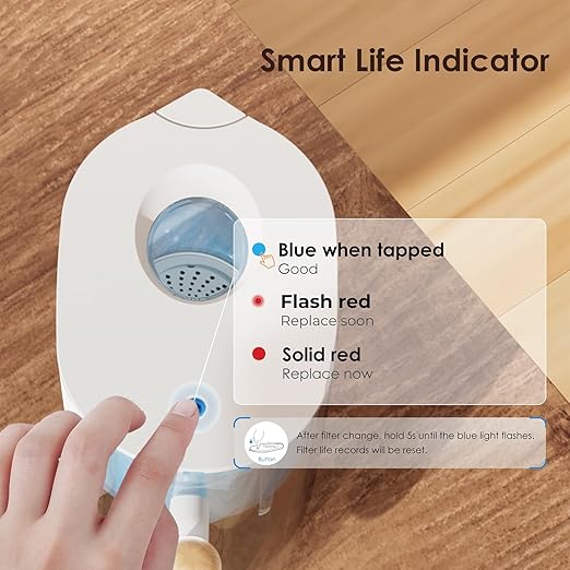 Waterdrop 200-Gallon Long-Life Chubby 10-Cup Water Filter Pitcher with 4 Filters, NSF Certified, 5X Times Lifetime, Reduces PFAS, PFOA/PFOS, Chlorine, BPA Free, Blue