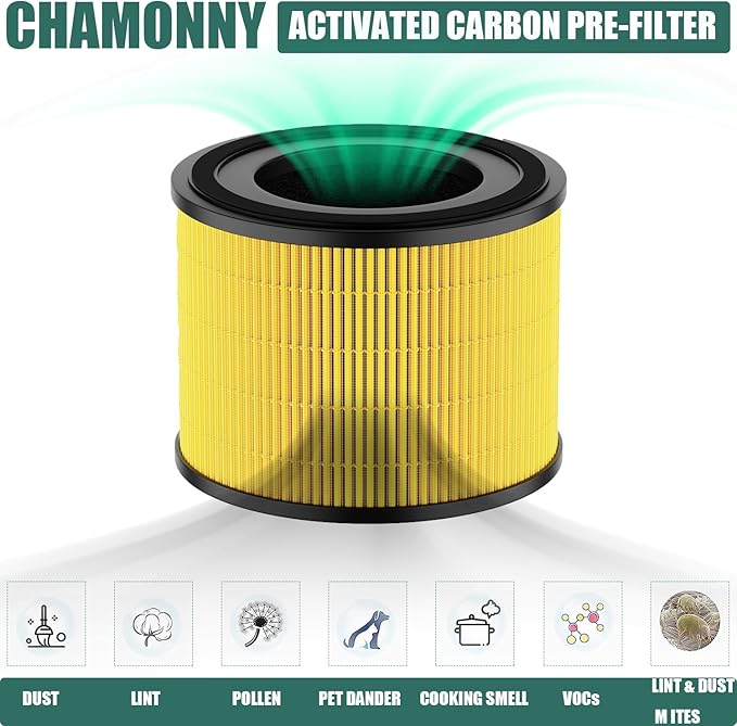 AP-S0610L Pet Care Filter Replacement, Compatible with MOO-KA AP-S0610L Air Purifier, 3-in-1 H13 True HEPA and Activated Carbon Filters, 2 Pack