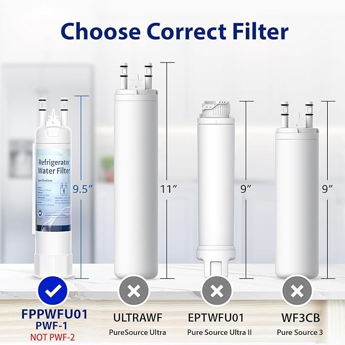 FPPWFU01 Water Filter Replacement for EPPWFU01 PureAdvantage PWF-1 PurePour PWF-1 FPPWFU01 (1 Pack) - Packaging May Vary
