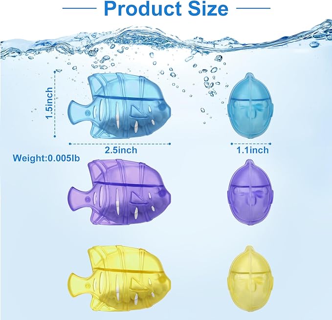 10PC Humidifier Cleaner Fish Universal Humidifier Tank Cleaner Works in All humidifiers and Fish Tanks Purifies Water, Prevent Hard Water Build-Up,Demineralization Cleaner(Blue Yellow Purple)