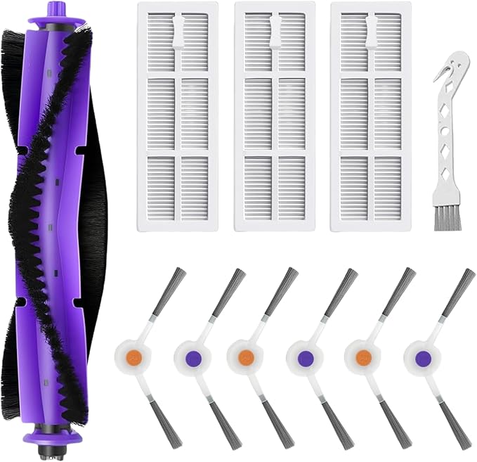 Replacement Kit Compatible with Narwal Freo Robot Vacuum | 1 Roller Brush, 3 HEPA Filters, 6 Side Brushes | Durable Accessories for Enhanced Cleaning Performance