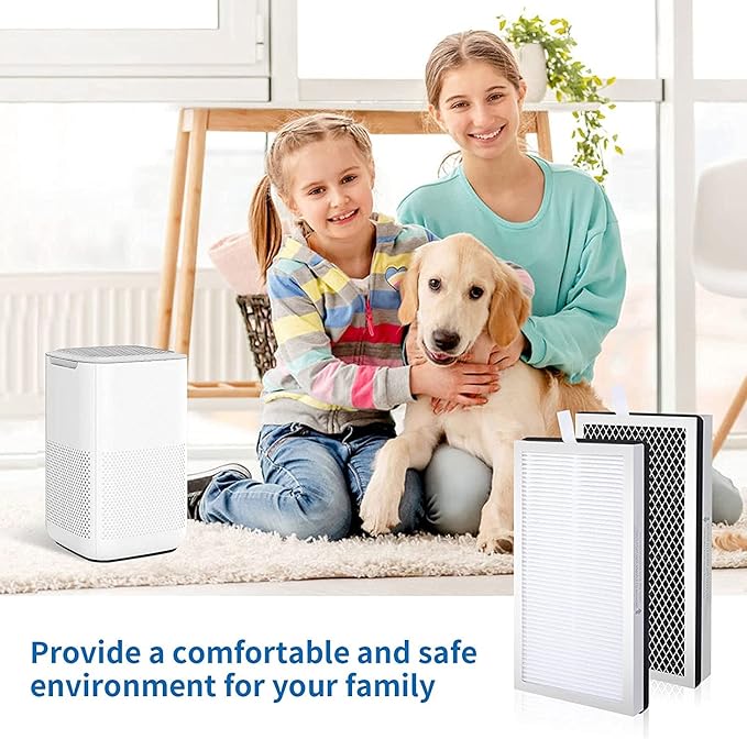 2 Pack Model 15 Replacement Filters Compatible with Air Puri-fier MA Series, H13 True HEPA and Activated Carbon, 3 in 1 with Pre-Filter