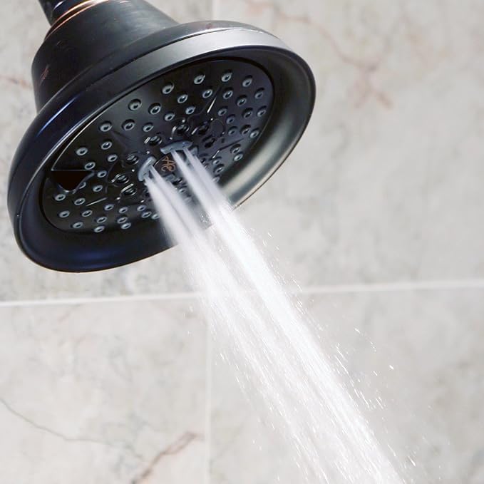 Massage Shower Head With Mist - High Pressure Boosting, Multi-Function, Massaging Rainfall Showerhead For Low Flow Showers & Adjustable Water Saving Nozzle, 2.5 GPM - Oil-Rubbed Bronze