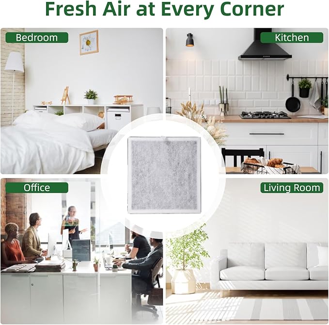 3-in-1 H13 Grade True HEPA Replacement Filter, Compatible with Pure Enrichment PureZone Air Purifier PEAIRPLG Only, 2 Pack