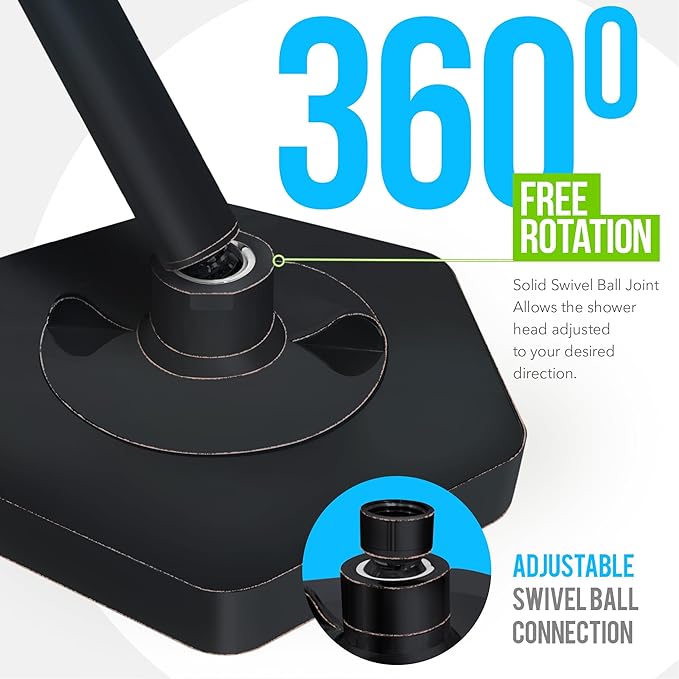 AquaHomeGroup Luxury Filtered Shower Head Set - 20 Stage Shower Filter for Hard Water, Chlorine, Fluoride, Heavy Metals - Water Filter Shower Head with Vitamin C E A Patent Pending (Bronze Black)