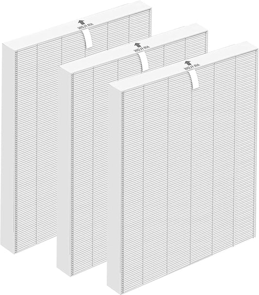 116130 Replacement Filter H Compatible with Winix 5500-2/ AM80 Air Purifiers, 12.6" L x 16.3" H x 1" Th, 3 Pack (White)