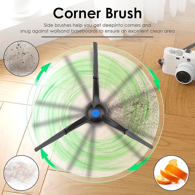 (13 Pack) X8 Pro Omni Replacement Parts Accessories Kit for ECOVACS DEEBOT X8 Pro Omni, X8 Omni Robot Vacuum, 1 Roller Brush, 2 Brush Rolleres, 4 Side Brushes, 3 Dust Bags, 3 HEPA Filters