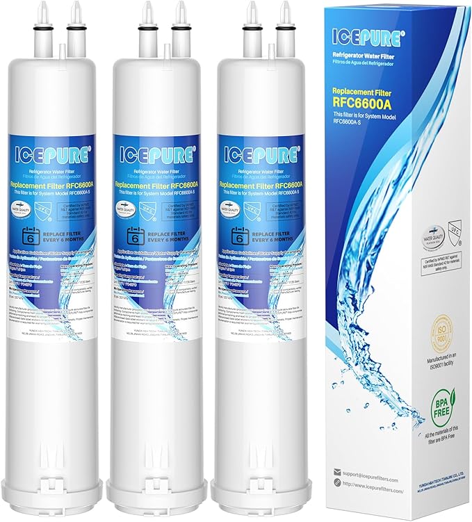 ICEPURE EDR3RXD1 Replacement for Everydrop Filter 3, 4396841, 4396710, Kenmore 46-9083, 46-9030, 9030, 9083, KAD3RXD1, WHR3RXD1 Refrigerator Water Filter, 3PACK