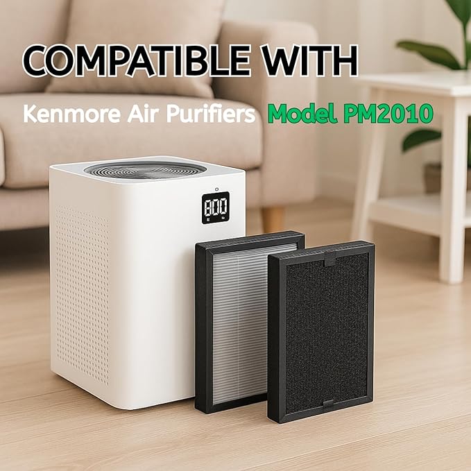 Nispira KF250 True HEPA Replacement Filter Set Compatible with Kenmore 1200e Series Air Purifier PM2010 KALADO KCA01 Air Purifiers, Pack of 2