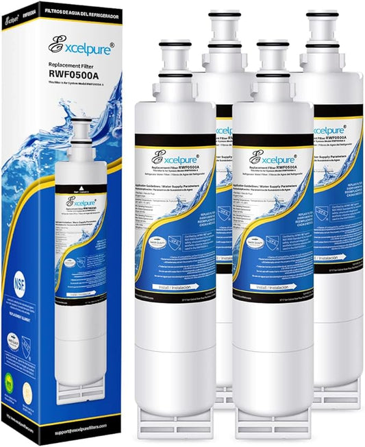 4396508 Replacement for Whirlpool EDR5RXD1 4396510, KitchenAid 4392857, EveryDrop FILTER 5, Kenmore 9010, NL240 LC400V WF285 R-9010 WF-NL300 WSW-1, RWF0500A Refrigerator Water Filter, 4PACK