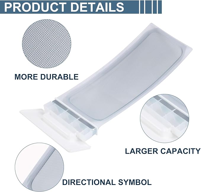 W10717210 Dryer Lint Filter Case Screen Replacement Compatible with whirl-pool, ken-more-Repalce 348846, 348851, 689465, 8557857, 8557882, 8558463, 8559787, 8565972, etc by Sikawai