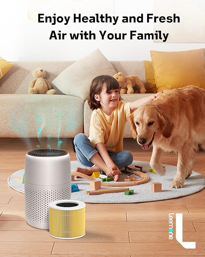 3 Pack Core Mini Pet Replacement Filter for LEVOIT Core Mini Air Purifiers, High-Efficiency Activated Carbon,Yellow