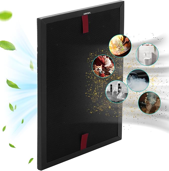 HRFSP1 Filter S Replacement Compatible with Honeywell Air Purifier Pet Odor Filter for HPA3000 PowerPlus and HPA5000 Insight Series, 2 Count