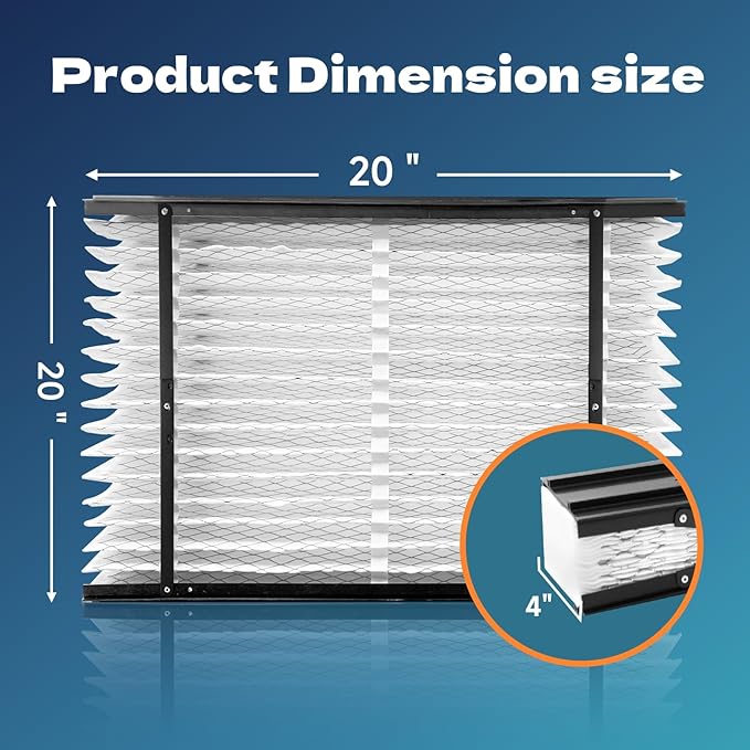 1-Pack 310 Filter Replacement Compatible with AprilAire 310 Whole House Air Purifiers Models 1310, 2310, 3310, or 4300, MERV 11 Furnace Filter Replacement, Size: 20x20x4
