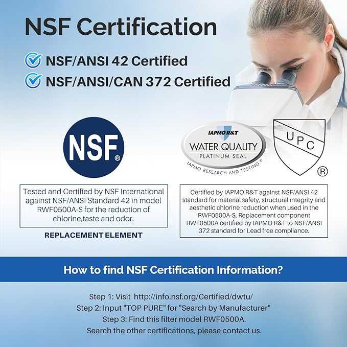 ICEPURE 4396508 Refrigerator Water Filter Compatible with Whirlpool 4396508, 4396510, edr5rxd1, filter 5, 4392857, NL240V, WFL400, 9010 filter, wf285, 4396547, RWF0500A 4 PACK