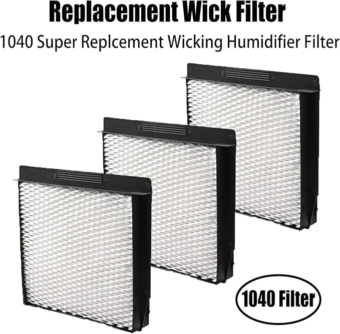 1040 Super Wick Humidifier Filter Replcement for AirCare/Essick-Air/MoistAir B23 DP3 B40 B40-C 3D6-100 5D6-700 7D6-100 D46-720 CM330 500 700 3000 Series Humidifiers Wicking Filters (3 Pack)