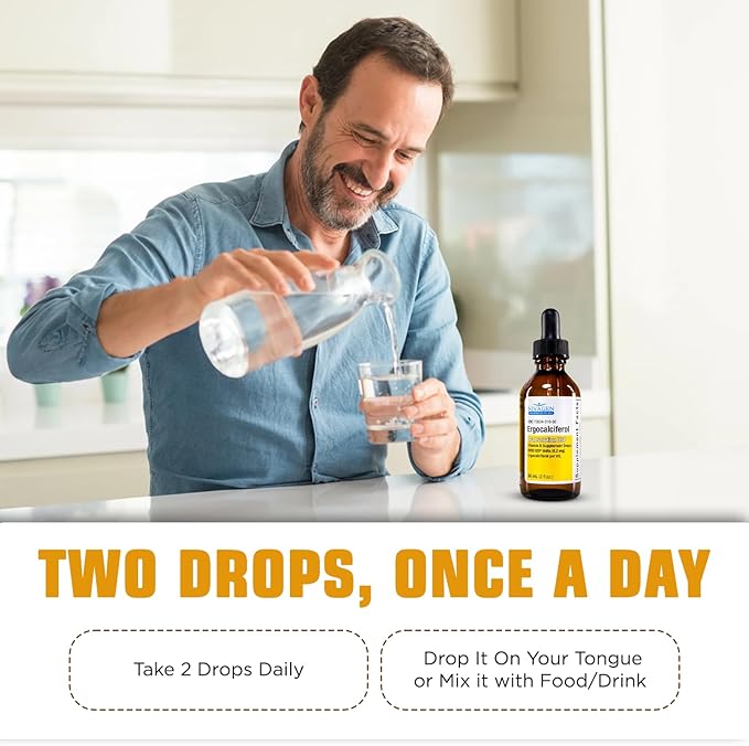 Vitamin D2 Liquid Drops 8,000 USP (Ergocalciferol) | 400 IU per Serving | 2 Drops Once Daily | 1,200 Servings, 60ml (2 fl. oz) | Faster Absorption | Bone, Muscle & Immune Support | Made in USA