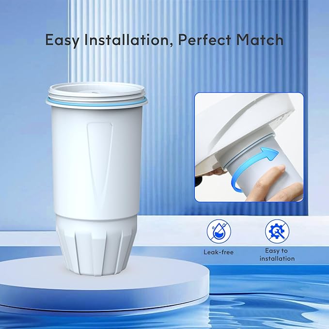 Lifefilter Water Filter Replacement for Pitcher Filters and Dispenser Filters, ZR-001 ZR-003 ZP-600 ZR-017, Multi-Stage Filter System, Reduce TDS, PFOA/PFOS, Chlorine, 4 Pack