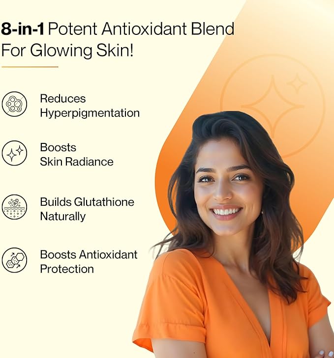 SETU Glutathione Effervescent Tablets with 500mg L-Glutathione & Vitamin C | Sugar-Free Antioxidant Supplement | Mixed Berry & Orange (Pack of 4)