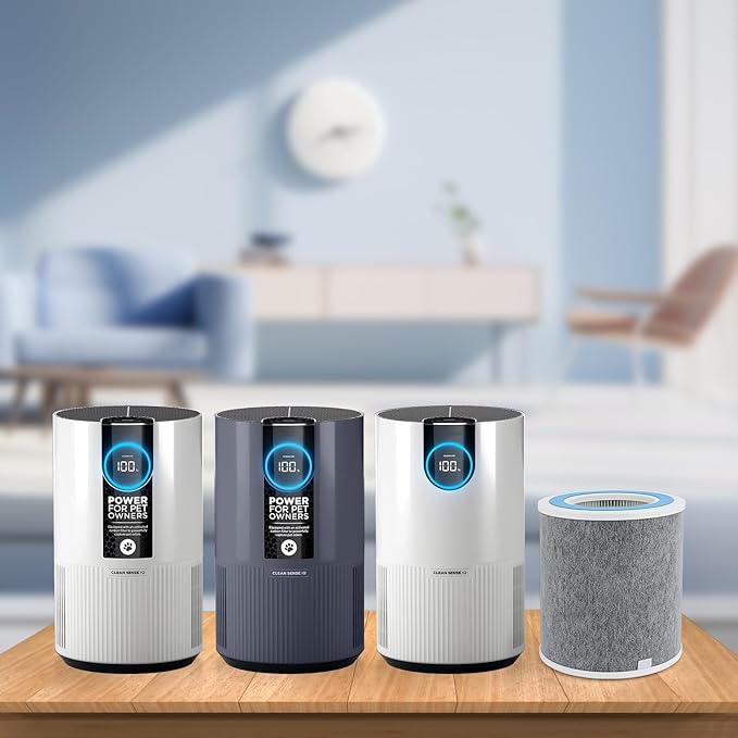 2 Pack Filter Replacement for Shark HP100 HP102 HP102PET - Clean Sense True HEPA Filters - Compare Part HE1FKPET HE1FKBAS HE1FKBASMB