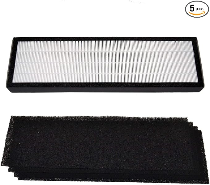 HQRP HEPA Filter B w/ 4-Pack Carbon Filters compatible with GermGuardian AC4800 AC4820 AC4900CA AC4825 AC4850PT; parts FLT4825 FLT4850PT FLT22CB4 Replacement