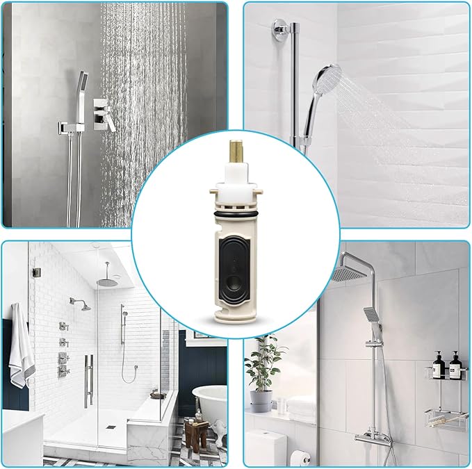 1222 Replacement Cartridge Compatible with moen One-Handle PosiTemp Faucets, Replacement Compatible with moen 1222 Shower Valve Cartridge,Metals & Plastics-2 Pack