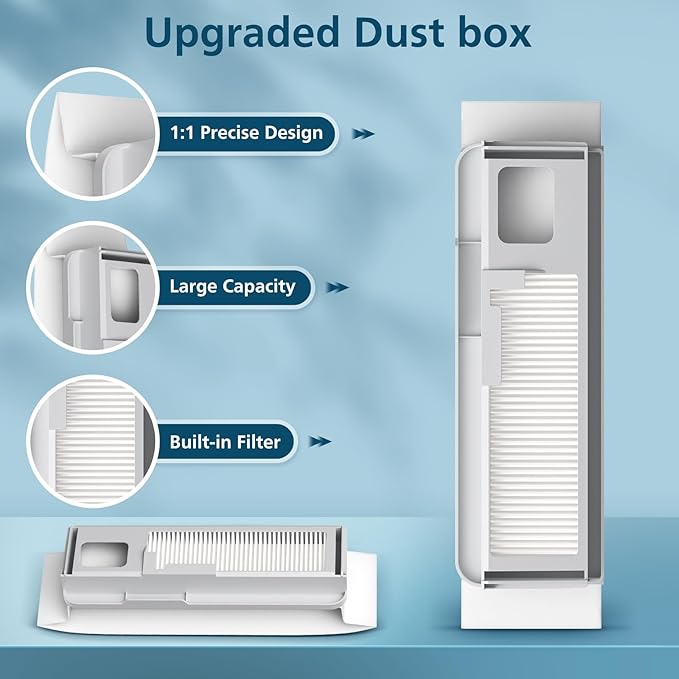 Accessories Replacement for Narwal Freo X Ultra Robot Vacuum, 16 Vacuum Accessories Set, 1 Main Brush, 2 Hepa Filter, 2 Dust Bags, 4 Mop Pads, 6 Side Brushes, 1 Cleaning Brush