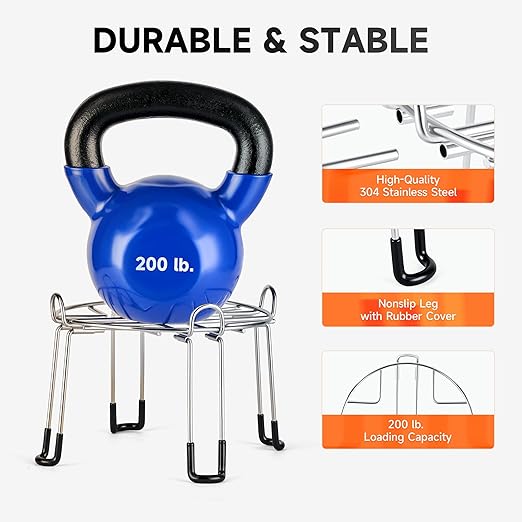 CO-Z Water Filter Stand, 9 in Diameter 6 in Tall Stainless Steel Stand Compatible with Berkey Big, Royal, Travel & More, Countertop Stand with Nonslip Rubber Feet for Most Medium Gravity Fed Filters