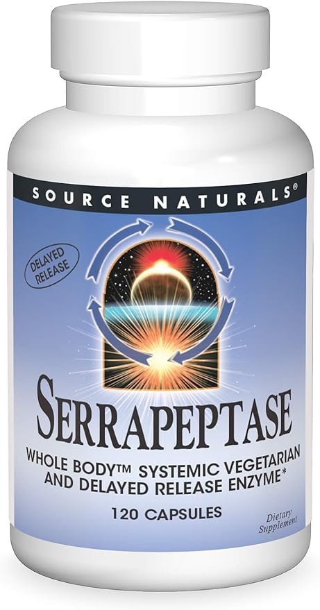 Source Naturals Serrapeptase - Delayed Release Enzyme - 120 Vegetarian Capsules
