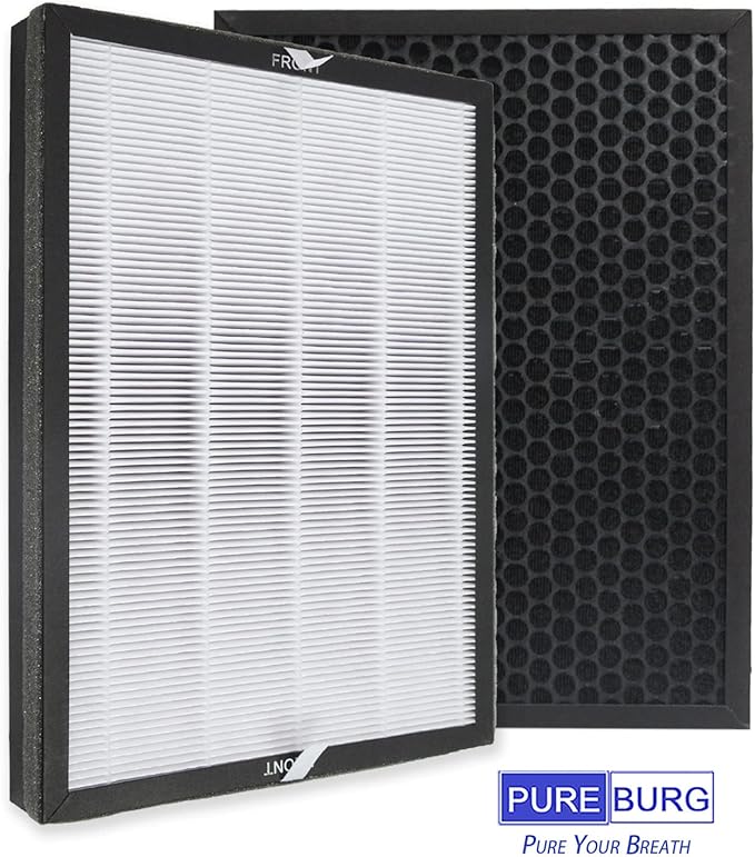 PUREBURG Replacement Filters Compatible with Air Choice AP-528 Air Purifier,2-Pack H13 True HEPA Pre-Filter, Air Clean Dust Pet-hair