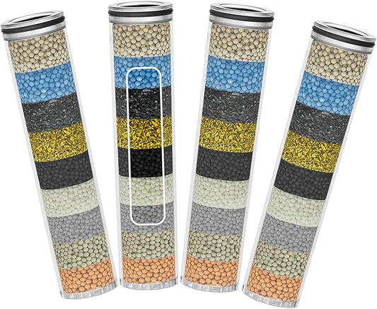 Shower Filter compatible with MakeFit SSJ781/DSSJ781/ DSSJ781-01& HOPOPRO HSF-002 Shower Head Filter Replacement (15 Stage Filters),for Hard Water - Filters Chlorine -4 Pack