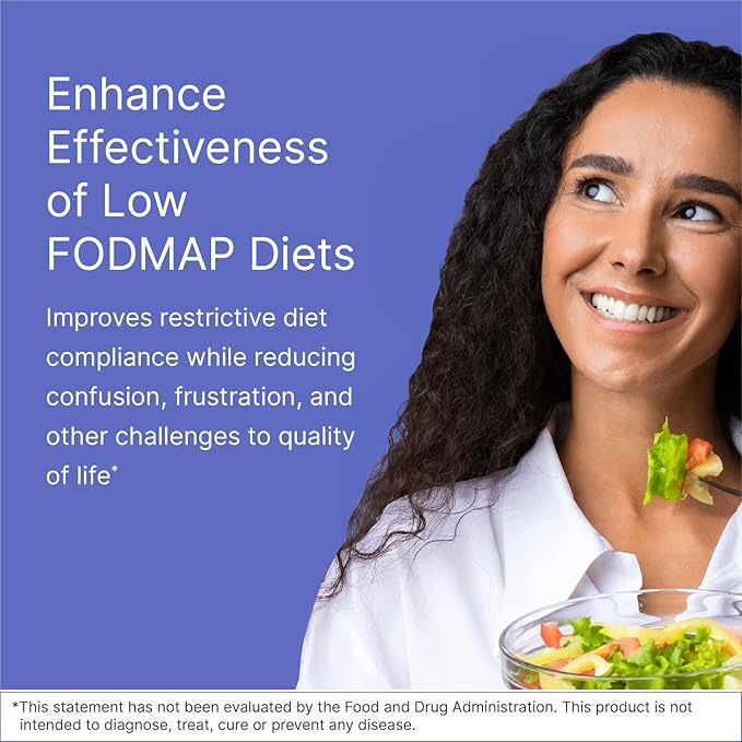 Microbiome Labs FODMATE Digestive Enzymes for Women & Men - Digestive Support for Low FODMAP Protocols & Occasional Bloating, Gas & Stomach Relief (120 Capsules)